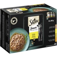 Sheba Sauce Collection Nassfutter Katze Adult, Mixpaket, in Sauce 12x85 g Geflügel Auswahl