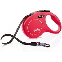 flexi Rollleine New Classic Gurt Rot S / 5 m
