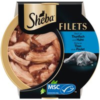 SHEBA Filets Schale Huhn und Thunfisch in Sauce 16x60 g