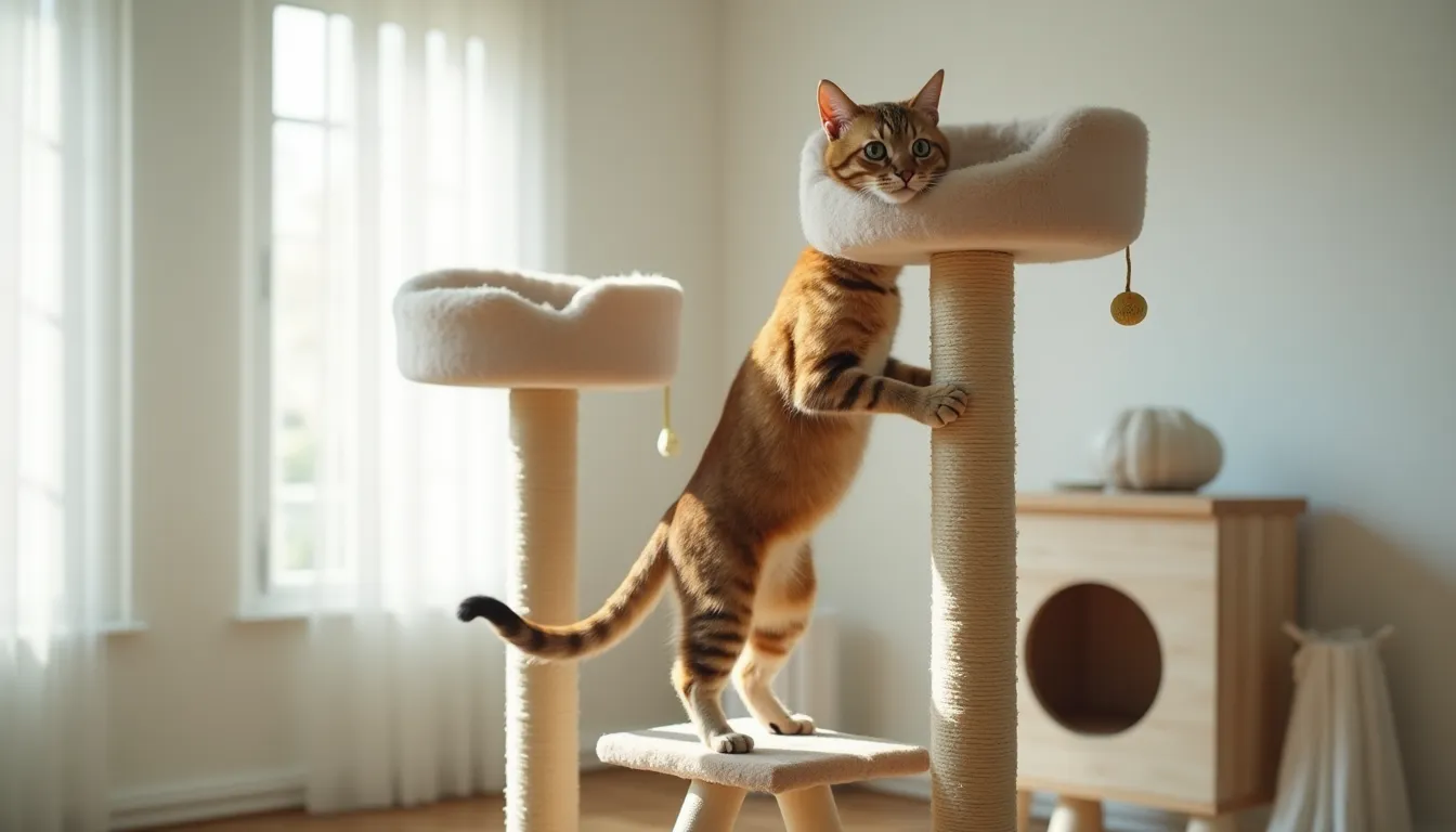 Der ideale Kratzbaum Gismo für aktive Katzen