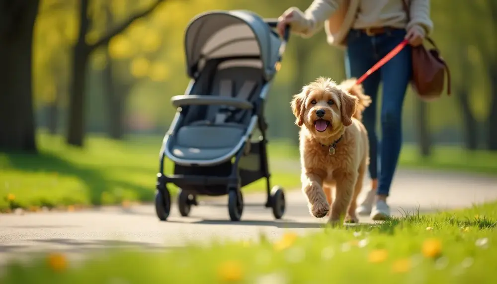 sicher-unterwegs-hundeleine-und-kinderwagen-richtig-kombinieren